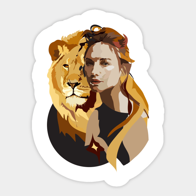 Leo Sticker by annamckay